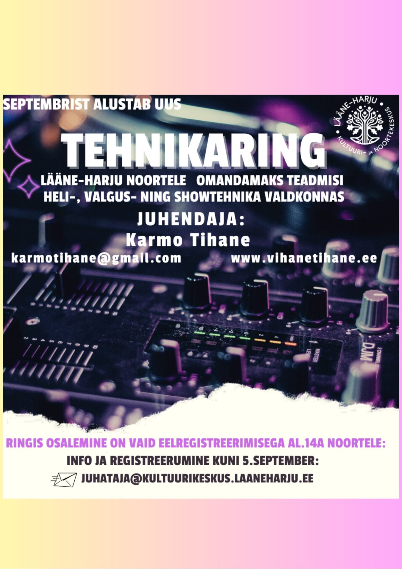 Tehnikaring alustab septembrist