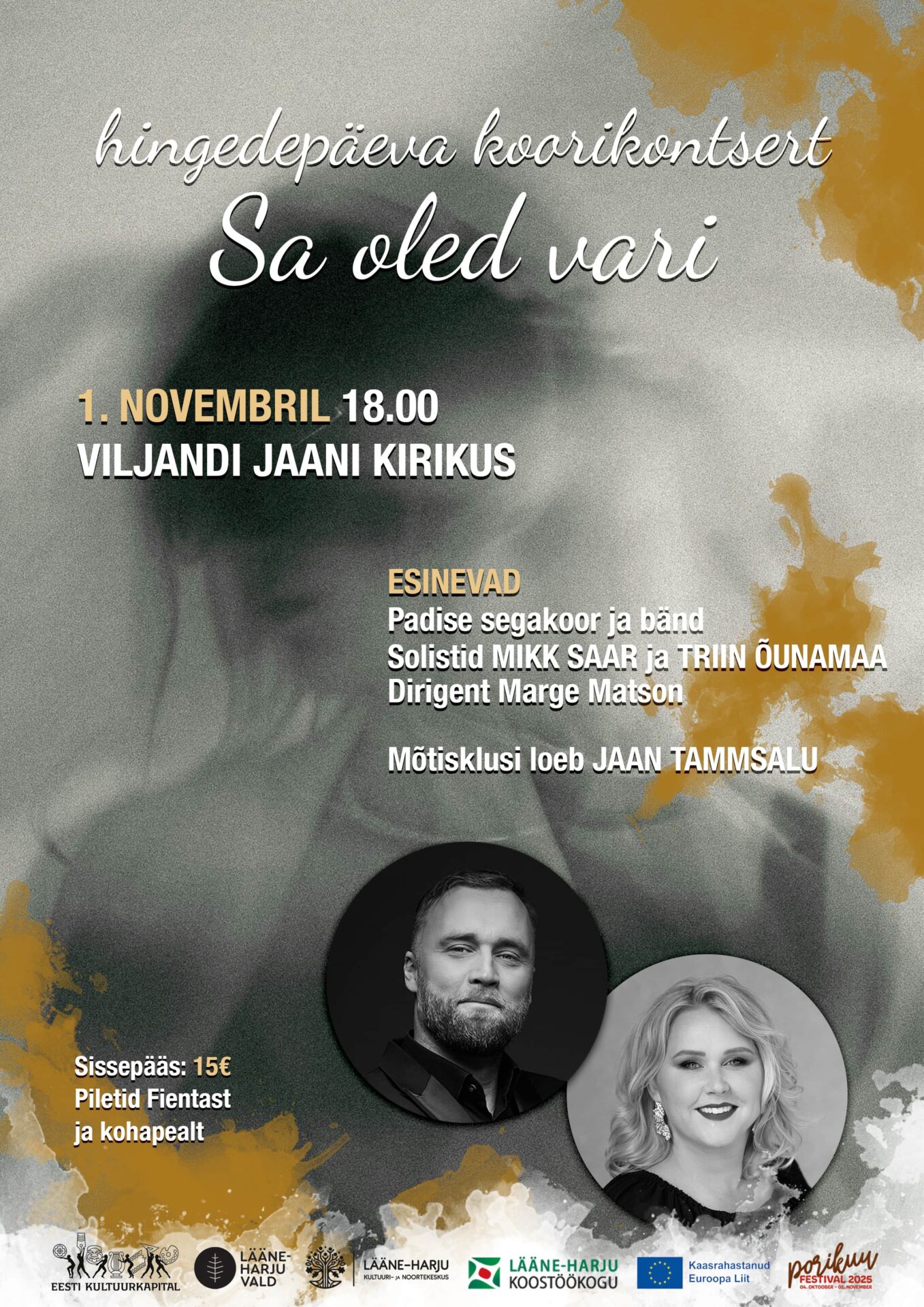 🌙 Hingedepäeva kontsert “Sa oled vari” Viljandi Jaani kirikus
